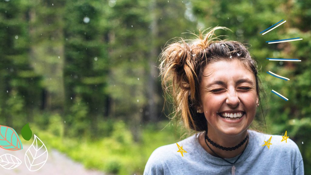 Happy woman smiling